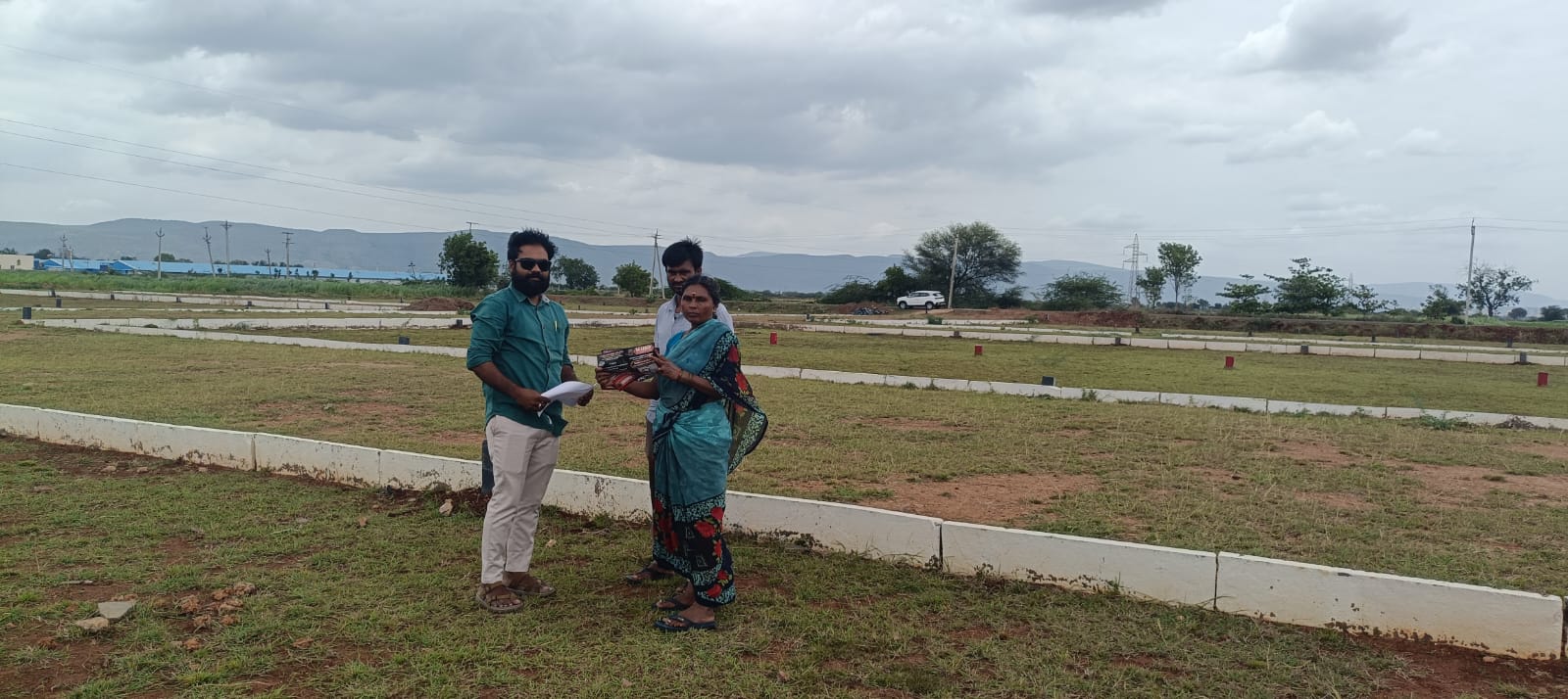 Happy customers at site visit